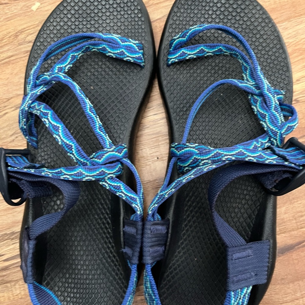 Chaco Blue and Black Women's Sandals